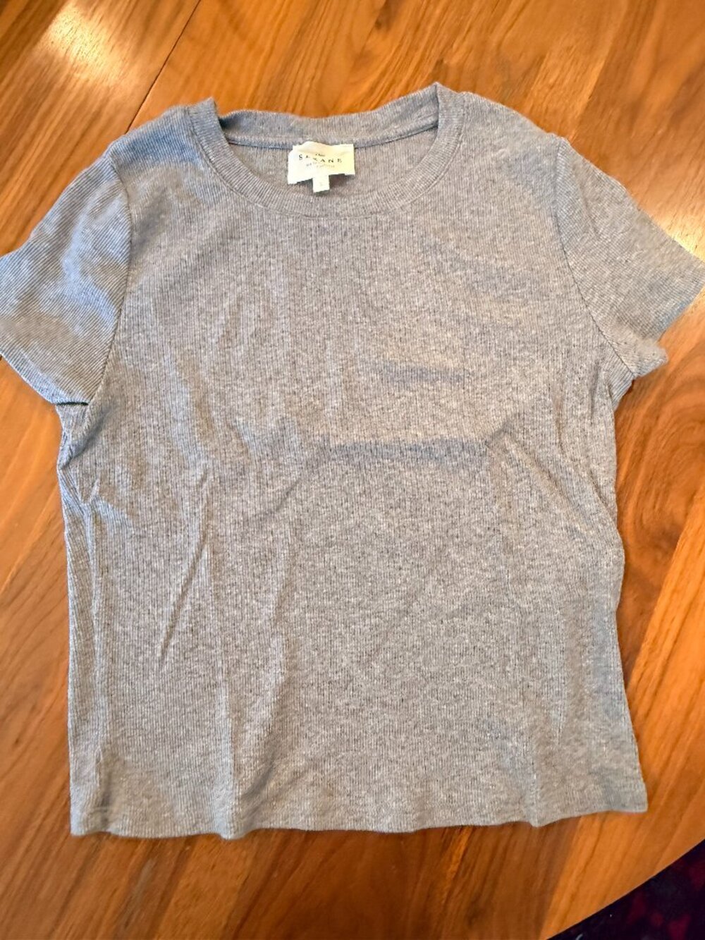 Sezane Cropped Grey T shirt, size L
